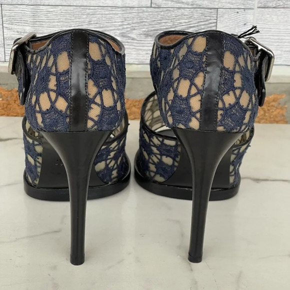 Carven Mesh and Lace open toe heels size 37/7 - Picture 7 of 17